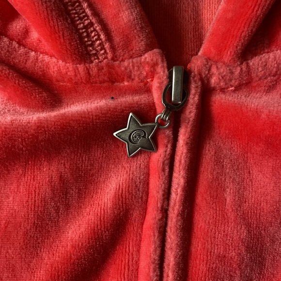 Pink / red velour track suit jacket y2k grunge - Picture 4 of 5